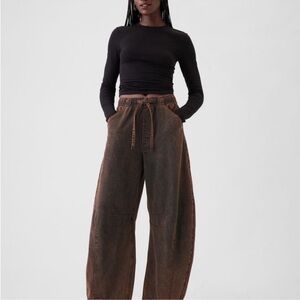 Gap midrise petite size L 12-14 Brown Wide-Leg Pants